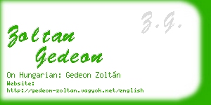 zoltan gedeon business card